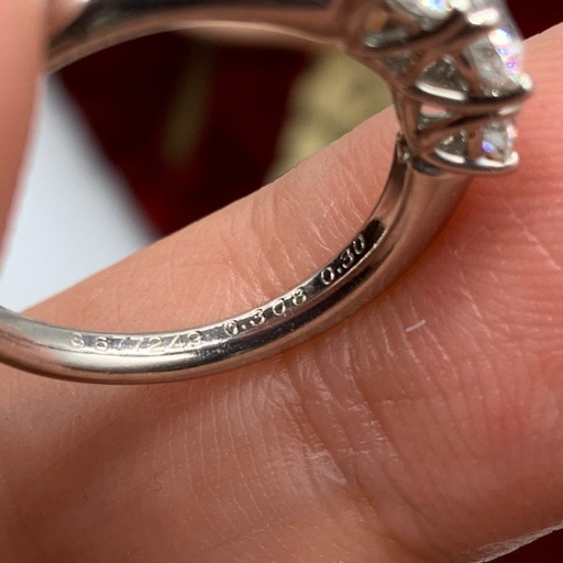 GINZA TANAKA ダイヤモンド　リング　3.8g 約8号　pt900 トータル 0.608ct