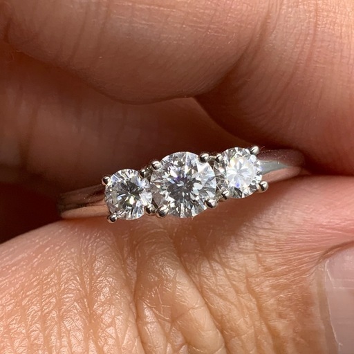 GINZA TANAKA ダイヤモンド　リング　3.8g 約8号　pt900 トータル 0.608ct