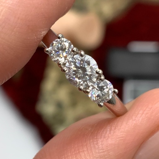 GINZA TANAKA ダイヤモンド　リング　3.8g 約8号　pt900 トータル 0.608ct