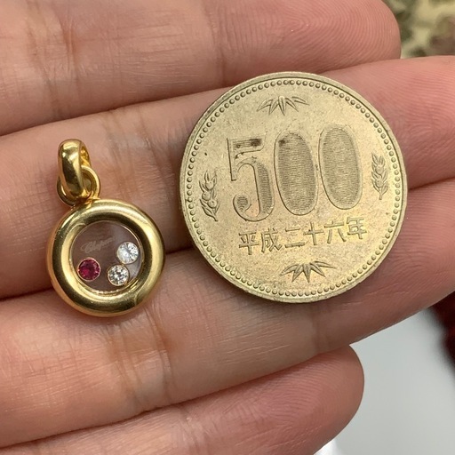 ショパール　ハッピー　ダイヤモンド　ルビー　ペンダント　5.7g