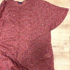 rhythm of life united arrows　ユナイテッドアローズ　レディース　膝丈　７分袖　ワンピース　トップス　フリーサイズ　薄手　LL 　L M フラワー　花柄　ナチュラル　自然　森の画像
