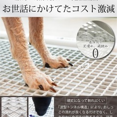 INULABO(イヌラボ) 犬 トイレ トレー 高床式 小型犬 中型犬 ワイド サイズ 飛び跳ね防止 ステップ しつけ トイレトレーニング 【足元いつでも綺麗】(ホワイト(ワイド 67×51cm))の画像