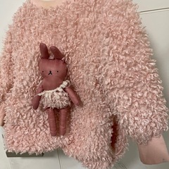 ふわふわピンクのぬいぐるみ付　上着の画像