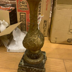 中古　アンティーク　花瓶　貴重品　ブロンズ、大理石