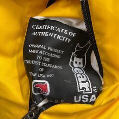 BEAR USA リバーシブル ダウンジャケット アウター ベアー 黒 黄色 メンズ Sサイズ　サイズ大き目の画像