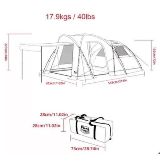 ⬛︎ティンバーリッジ6人用ツールームテント⬛︎