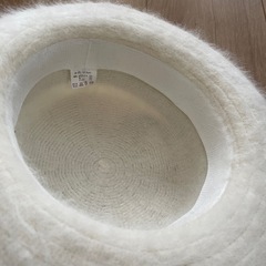 フワフワかわいい　ハット　カンカン帽　白　ホワイトの画像