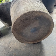 ①陶器鉢　プランタ　グレーの画像
