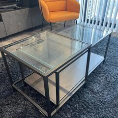 【取りに来てくださる方限定！】IKEA ガラステーブル2点セット