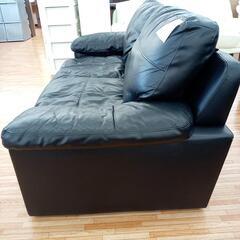 シモーキング様　ご予約　特価 ☆ジモティ割あり☆ 2人掛けソファー ブラック クリーニング済 YJ4375