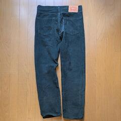 LEVI'S 505 コーデュロイグリーン W29 L32(丈詰済)の画像