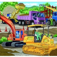 くもんのジグゾーパズル　step3 すごいぞはたらく車の画像