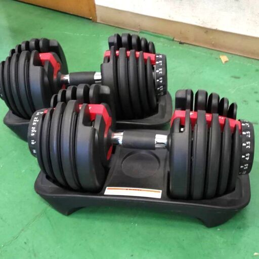 伊勢崎店【現状品】gi11-8 grong グロング アジャスタブルダンベル 24㎏×2個