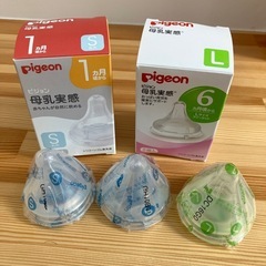 決まりました。ピジョン 哺乳瓶2本、母乳実感の乳首S2つ、L1つの画像
