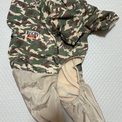 RUGBY 迷彩柄 犬用レインコート ジャンパー 防寒防水の画像