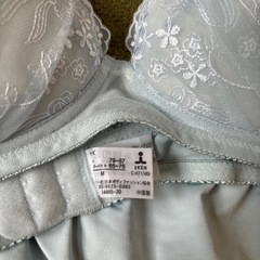 値下げ❣️Mサイズ　ブラ&ショーツセット　水色　ワイヤー無しの画像