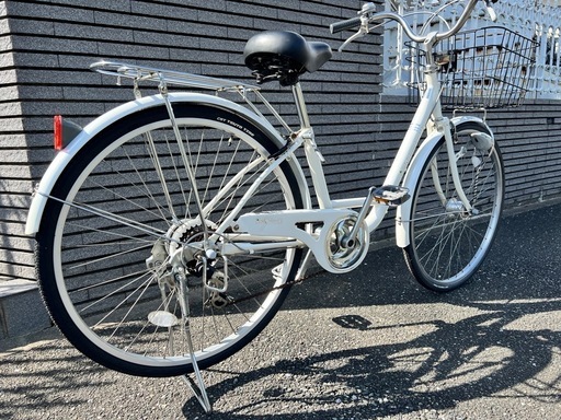 【ご予約中】点検済み　中古自転車  YouTube?動画あり　BAA 　26インチ　定価◾️33800円オートライト6段ギアつよタイヤ