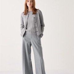 ユニクロジャージーワイドパンツ 