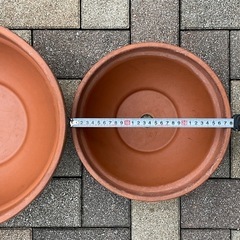 植木鉢 イタリア製 素焼き 
テラコッタ_09ボウル型2セット の画像