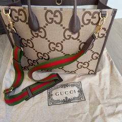 美品 GUCCI GGパターン ショルダーバッグ トートバッグ ジャンボ ラージ