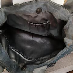 デニム地　バッグの画像