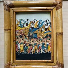 インドネシア額絵（竹額）バリ　民族祭典