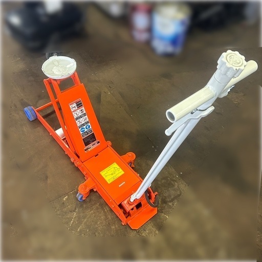 取引中:【美品】バンザイ　フロアジャッキ ガレージジャッキ 低床型 2.0ｔ エアー/手動兼用 ハイストローク MA-200LS