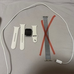 Apple Watch 7 series 7ステンレススチール 45mm と純正ミラネーゼループ シルバー  
の画像