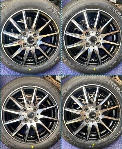 「商談中」⑧ 155/65R14新品タイヤ4本と中古ホイールとナット付き