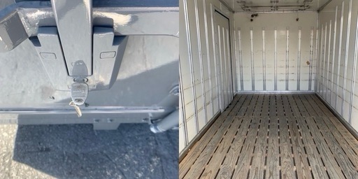 No.875 保冷バン 2t 車  アルミ 箱 バイク 倉庫 トラック コンテナ 米 保管庫 物置 DIY