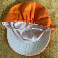 ♡保育園　カラー帽子　オレンジ色♡の画像
