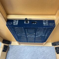 J6P2066 折りたたみ コタツ ニトリ アングル DC75LBR 正方形 750×750×380 コード無 インテリア 家具 中古 現状品の画像