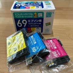 リサイクルインク3本・プリンター(ジャンク品)
