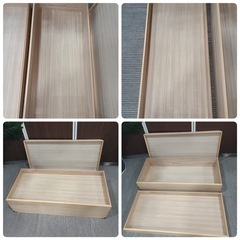 [八3114]  衣装ケース　外形寸法　908X418㎜  高さ270㎜  内寸法883x391㎜  高さ(上段)69㎜  (下段)150㎜の画像