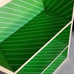 緑　ストライプ　3段ボックスの画像