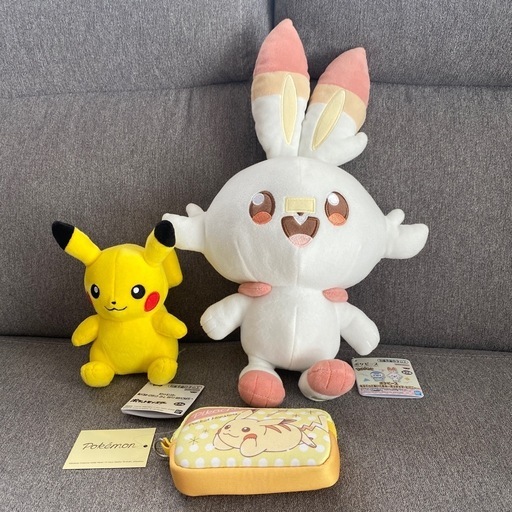 タグ付き 10個セットポケットモンスターフリーポーチ　ピカチュウ もふぐっとくつろぎたいむぬいぐるみ　チルット　ボチ　メタモン　アチャモ ポケピース　もふぐっとぬいぐるみ　ヒバニー くつろぎタイムぬいぐるみ　ナマケロ くつろぎタイムぬいぐるみ　ゴンベー ホペピタぬいぐるみ　エーフィ ポケットモンスターぬいぐるみ　ピカチュウ  10個セット