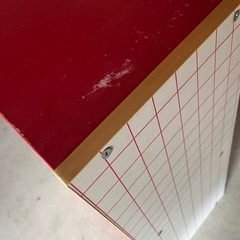 赤　2段ボックス　収納棚の画像