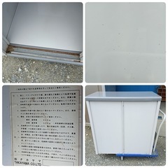 ★[八3115] タカヤマ　物置　鍵付き　収納庫　外形寸法　幅約900㎜  奥行き約500㎜  高さ約900㎜の画像