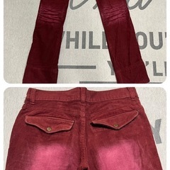 【値下げ】コーデュロイパンツ ワインレッド系　ウエスト80 股下81の画像