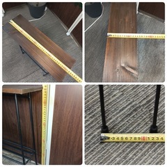 ★[八3118]  サイドテーブル　棚　2個セット　天板寸法42X14㎝  高さ56㎝の画像