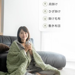 新品未開封☆ネット価格¥8499 電気毛布 ひざ掛け 電気ブランケット 切タイマー 省エネ シンプル操作 電気敷毛布 電気掛け毛布 敷き 掛け 5段階温度 ポリエステル ふわふわ 丸洗い 170*130cm あったかブランケット PSE認証 ダニ退治 DRMTYGG001の画像