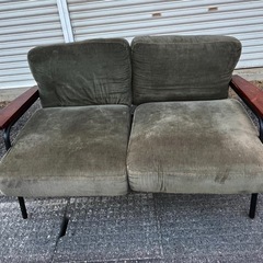 2人掛けソファー ヴィンテージ感 コーデュロイ