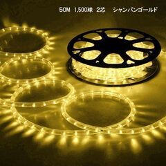 ➁【新品】シャンパンゴールド イルミネーション LED 2芯 5...