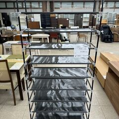 ★ジモティ割あり★  シューズラック 黒 H178×D28×W7...