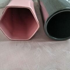 生け花  筒状花器 中古・２点 　草月購入(黒) 　華道　 花瓶...