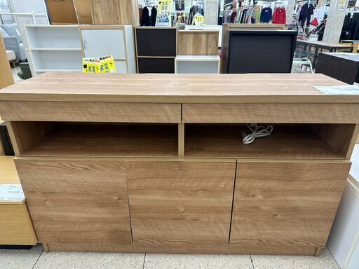 ★ジモティ割あり★ 永野家具 テレビボード ライトブラウン H72×D35×W120 クリーニング済み TJ9640
