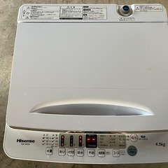 Hisense ハイセンス　全自動洗濯機　HW-E4504 2021年製　4.5jg 単身　一人暮らしの画像