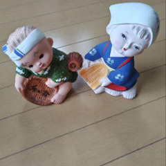 人形　陶器　置き物　レトロ　昭和レトロ