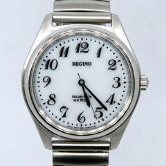 動作品 CITIZEN REGNO SOLAR-TECH E031-S072891 3針 ホワイトダイヤル ソーラー腕時計 札幌市 清田区 平岡の画像