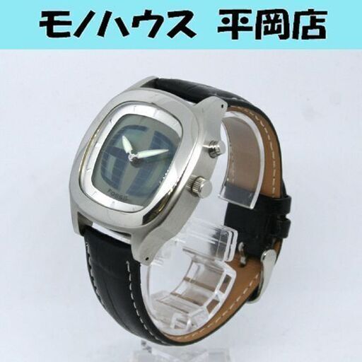 動作品 FOSSIL BIG TIC JR-8123 クオーツ式腕時計 2針+デジタル デジアナ アナデジ 24年10月電池交換 札幌市 清田区 平岡